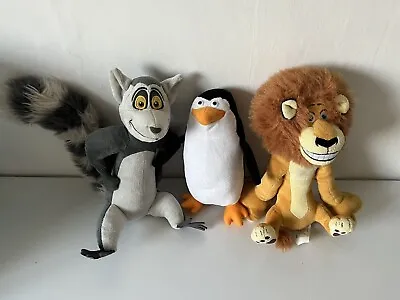 £14.99 • Buy Madagascar Plush Bundle X3 Dreamworks Alex The Lion, King Julian & Penguin