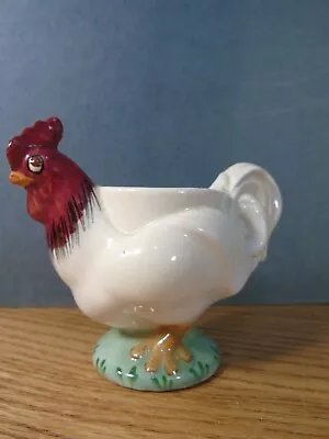 Vintage Farm House Hand Painted Ceramic Rooster Egg Cup • $14.95