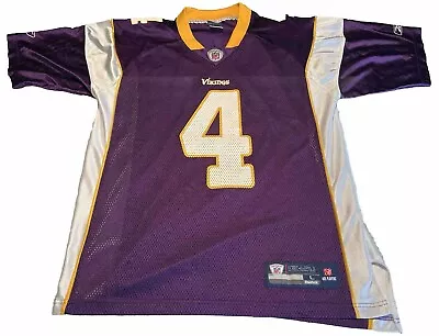 Minnesota Vikings Brett Favre Reebok Jersey Size Large Purple • $28