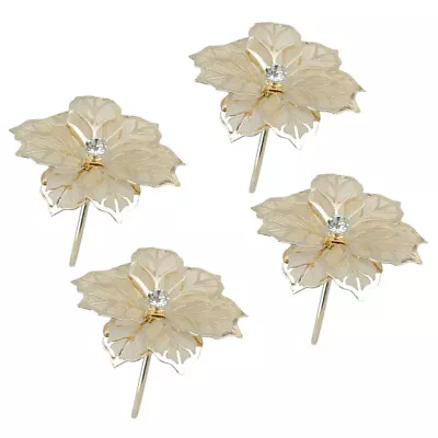 4 Pcs Flower Napkin Holder Dinner Napkin Rings Vintage Napkin Rings • £8.18