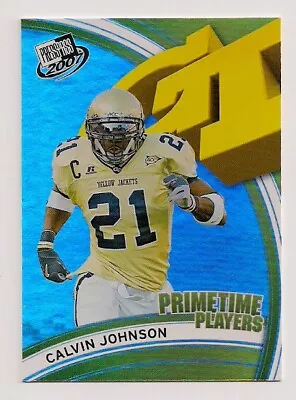 2007 Calvin Johnson Press Pass Ptp Rookie Megatron Yellowjackets Detroit Lions • $5.99