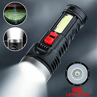 Waterproof LED Torch Flashlight Rechargeable Cycling Mountain Lamp Lamp Kit • £8.87