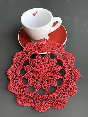 £3.49 • Buy Vintage Hand Crochet Lace  Doilies Table Mats Napkins Handmade  100%cotton
