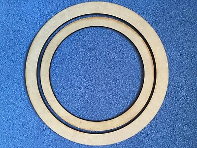 Wooden MDF Ring/ Hoop Craft Shapes Blanks 12cm 15cm  17.5cm X 3mm • £3.25