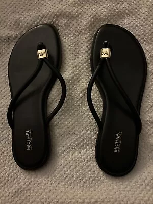 Michael Kors • Annie Thong Sandals • Size 10 Black • MSRP $95 • $35