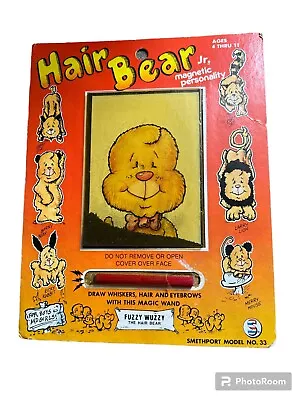 Vintage 1989 Hair Bear Jr. Magnetic Personality Fuzzy Wuzzy Smethport No 33 • $10