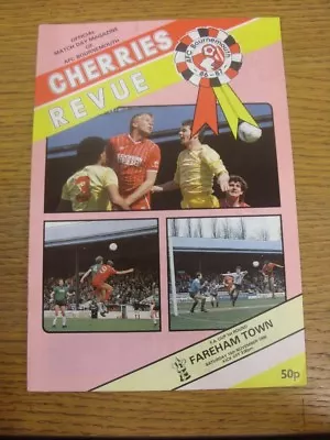 15/11/1986 Bournemouth V Fareham Town [FA Cup] . Footy Progs (AKA Bobfrankandelv • £3.99