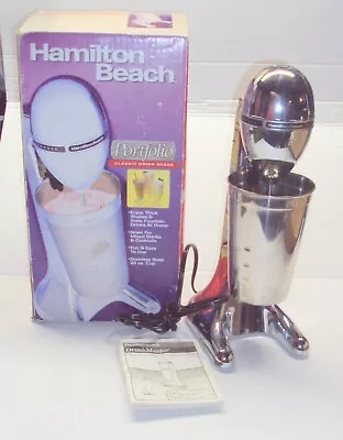 Hamilton Beach Portfolio Chrome Drink Master Milk Shake Mixer - 2 Speed Tested • $29.99