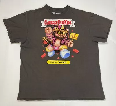 Garbage Pail Kids WWE Macho Man Randy Savage Graphic T-shirt Men XL Gray • $19.95