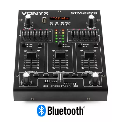 £101.99 • Buy STM2270 Sound Effects Bluetooth Wireless Audio DJ PA Mixer 4-Channel USB MP3