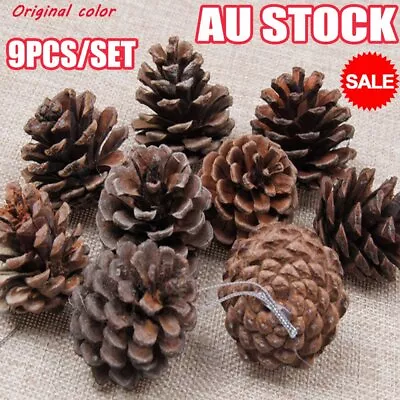 9PCS Christmas Gold Pine Cones Baubles Xmas Tree Decorations Ornaments Decor KJ • $9.22