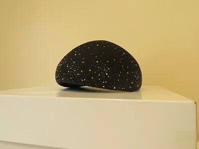 MARZI Black Felt Rhinestone Studded Lady's Elegant Hat - Gorgeous Condition! • $159