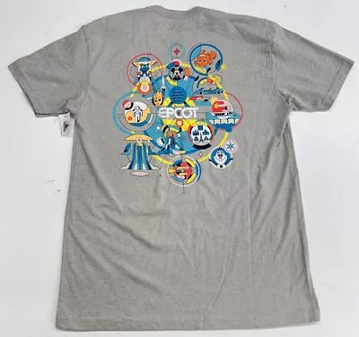 Walt Disney World Epcot Center 2024 Gray Shirt Figment Olaf Nemo Discover Nature • $39.95