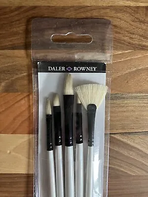 Daler Rowney Graduate All Purpose Brush 5 Pack Set Acrylic Oil Natural Bristle • £8.95