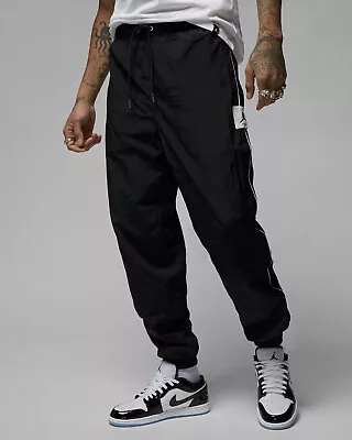 Nike Air Jordan Woven Warm-Up Pants Size 2XL Joggers Black White DV7622-010 • $71.99