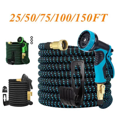 3X Expandable Flexible Garden Water Hose Spray Set 25ft 50ft 75ft 100ft 150ft • $42.99