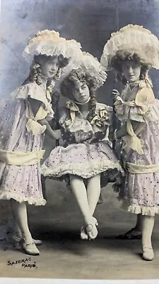 Three Edwardian Women Actresses Cabaret Glamour Sazerac Paris French PC 1905 • £3.50