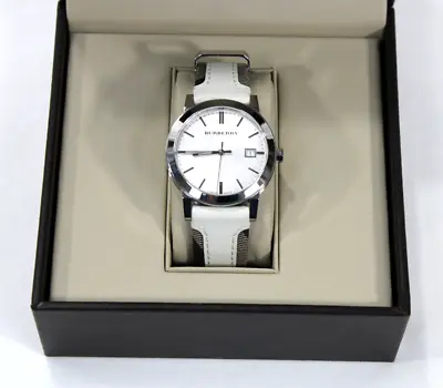Burberry BU9019 Heritage Nova Check White Dial Stainless Steel 38mm Watch • $119