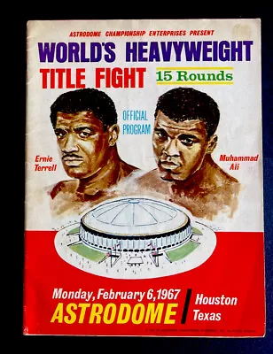 MUHAMMAD ALI V ERNIE TERRELL 1967 WBA WBC HEAVYWEIGHT TITLE BOXING PROGRAMME VGC • £179.99