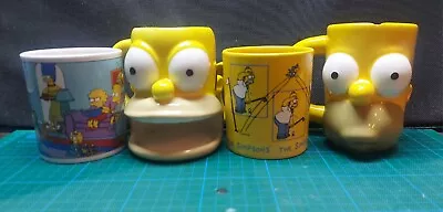 The Simpsons Cup Mug Bundle Homer 3D Head Ceramic By Matt Groening • £9.99