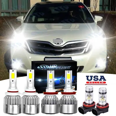 6000K For Toyota Venza 2009-2016 -6x LED Headlights High Low Fog Light Bulbs Kit • $32.33