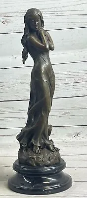 Graceful Woman In Bronze Sculpture  Handcrafted Figure By Milo  Artistry Sale • $419