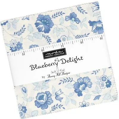 Blueberry Delight Moda Charm Pack 42 100% Cotton 5  Precut Quilt Squares • $15.99