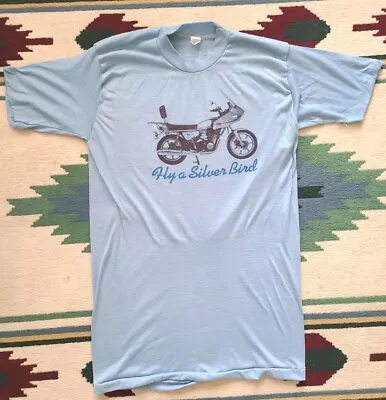 VTG 70s/80s Yamaha Fly The Silver Bird Motorcycle  T Shirt XL Bōsōzoku BIKE • $49.99