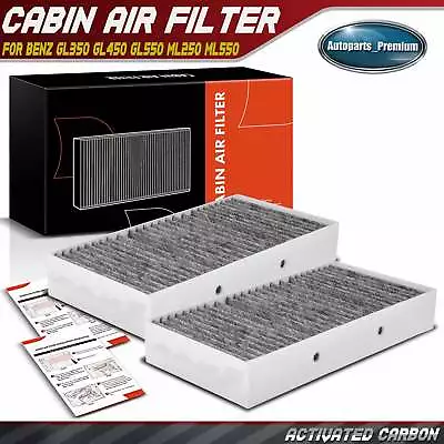 2x Activated Carbon Cabin Air Filter For Mercedes-Benz GL450 GL550  ML250 ML550 • $19.99