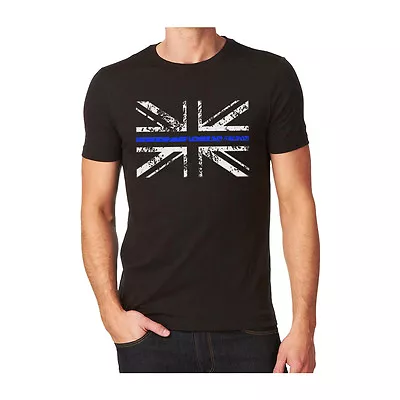 Thin Blue Line - Police - Union Jack T - Shirt ( New All Sizes Police Service • £9.99