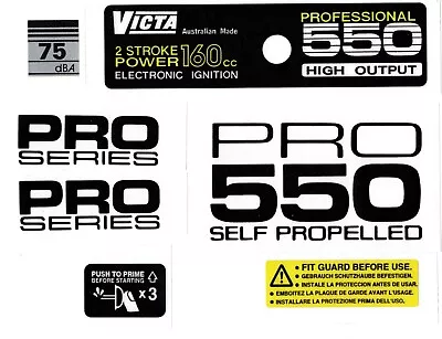 Victa Professional 550 Self Propelled Vintage Mower Repro Decals • $25