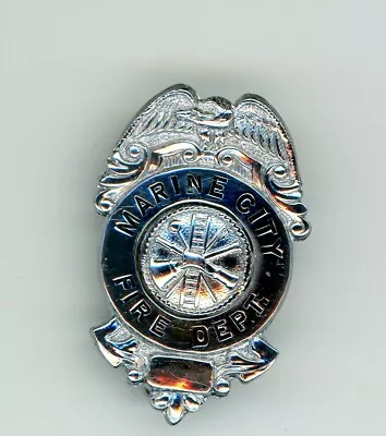Marine City Michigan Fire Badge Vtg Department Dept Hat Pin MI Mini • $75.50