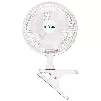 Hurricane 6  Clip Fan 2 Speed Desk Table Fan W/ Adjustable TiltWhite(Open Box) • $19.69