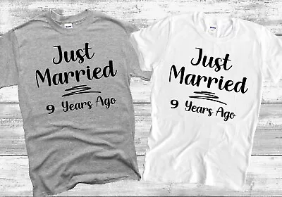 9th Wedding Anniversary Matching Couples Shirt Gift For Wedding Anniversary • $14.99