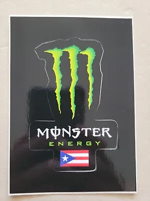 Puerto Rico 🇵🇷 Monster Energy Drink Logo Sticker Decal With 🇵🇷 Flag • $7.99