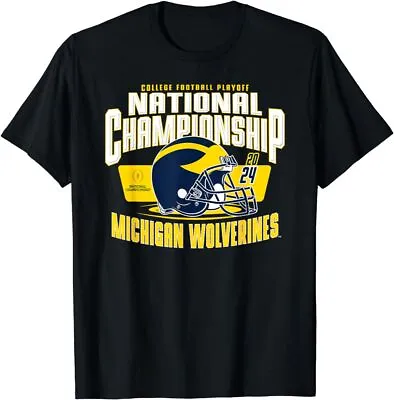 Michigan Wolverines 2024 CFP National Championship Helmet T Shirt Men Women Kid • $22.99