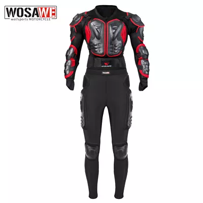 WOSAWE Adults Motorcycle Full Body Armored Jacket Protective Shorts Hip Trousers • $43.59