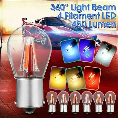 LED Filament 1157 BAY15D 1156 BA15S Turn Signal Backup Tail Brake Light Bulb • $6.89