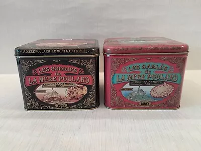 2013 French Biscuit Tins X 2 La Mere Poulard Le Mont St Michel • £24