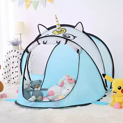 Portable Cartoon Pop Up Play Tent Foldable Toddlers Baby Kids Playhouse Fun Game • £13.95