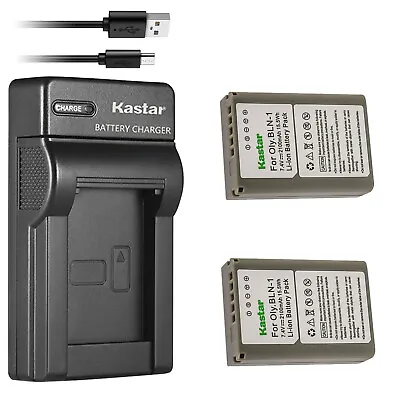 $16.59 • Buy Kastar BLN-1 Battery + Charger For Olympus OM-D E-P5 E-M1 E-M5 EM5 Mark II PEN-F
