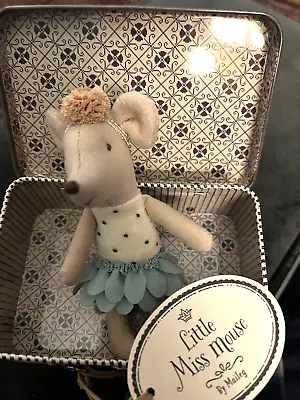 Maileg Retired Little Miss Little Sister Mouse In Suitcase BNWT • £34.99