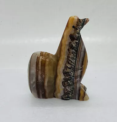 Vintage 1970s Lama Alpaca Pen Holder Carved Marble Stone Figurine 3” Art Decor O • $48.99