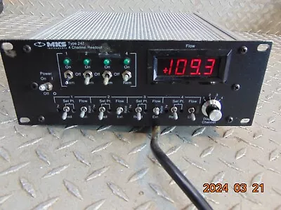 MKS Instruments Model 247D 4-Channel Readout Power Supply Mass Flow Controller ! • $165