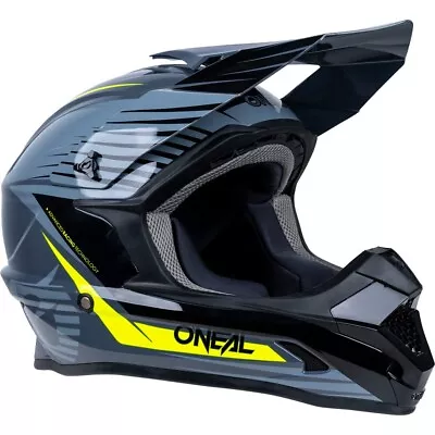 Oneal 2023 1 Series Stream Grey / Neon Helmet Adult On0632024 Large • $123.99