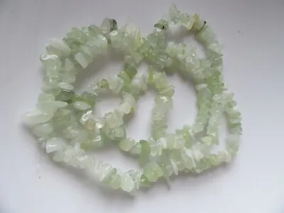 36 Inch Strand New Jade Chip Beads 5-12mm Gemstone Pale Green • £1.99