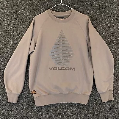 Volcom Pullover Mens Medium Faded Gray Crewneck Jacket Genuine Jeans Long Sleeve • $21.99