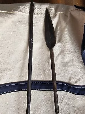 2 Vintage Hand Forged  Steel Spear Heads • $50