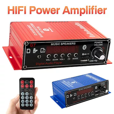 12V Bluetooth HiFi Power Amplifier Mini Audio Digital Stereo FM AMP Remote 400W • $19.25