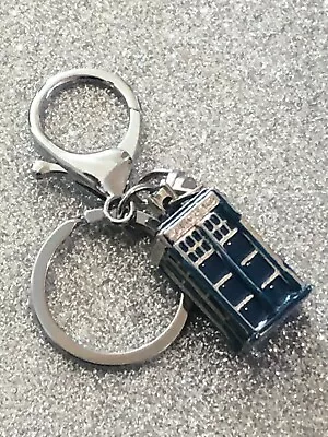 New Blue Dr Who Tardis Police Box Alloy Key Chain Key Fob Key Ring  • £6.29